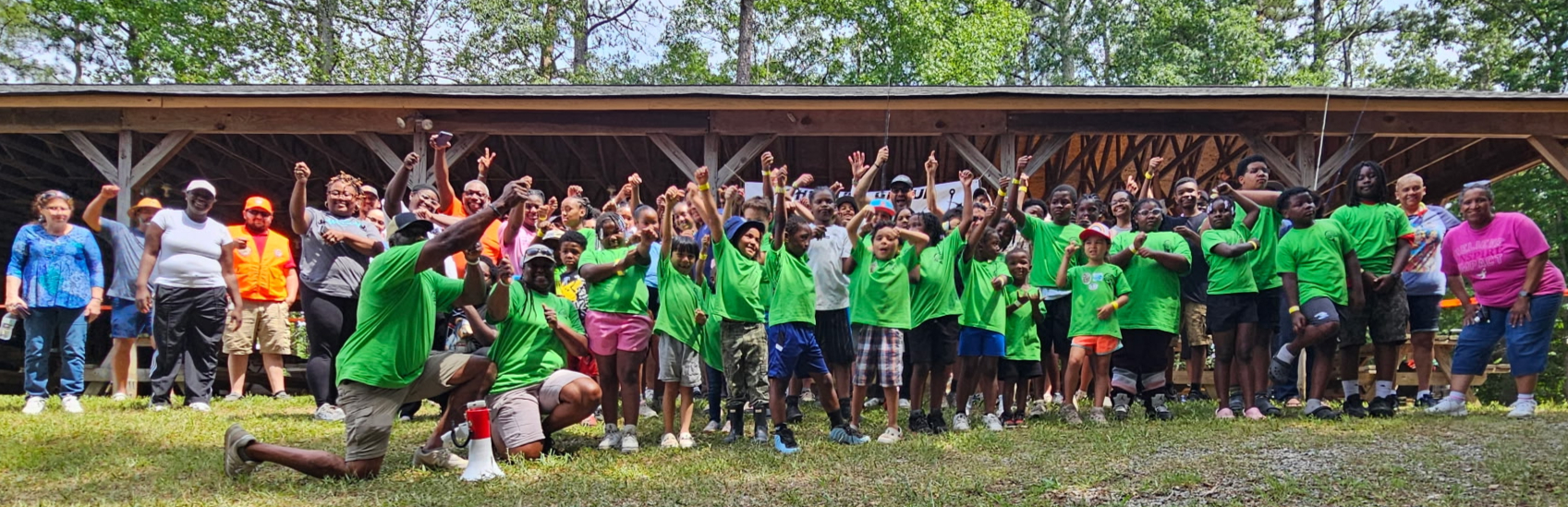 Community outdoor event with youth and families
